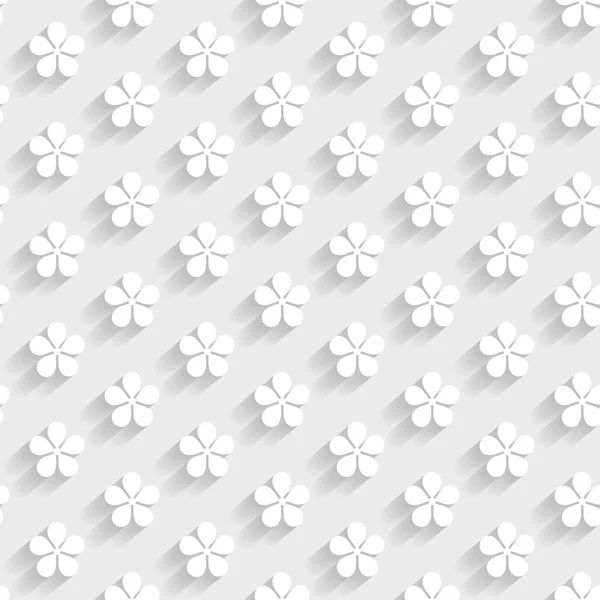 3d seamless pattern with flowers — Stock Vector