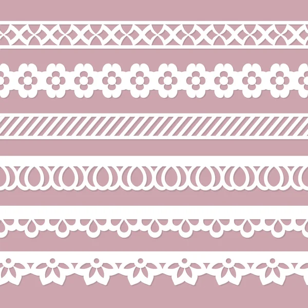 Set of seamless borders Royalty Free Stock Illustrations