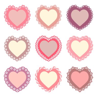 set of heart shaped frames