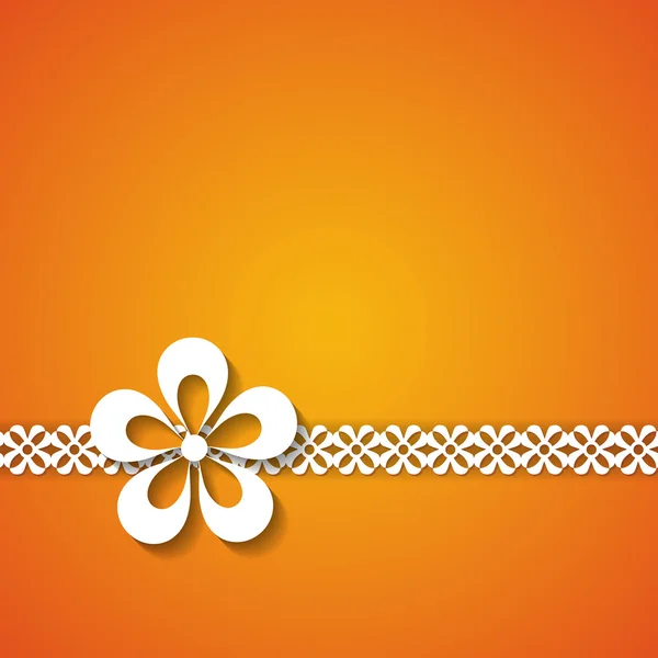 Fond floral orange — Image vectorielle