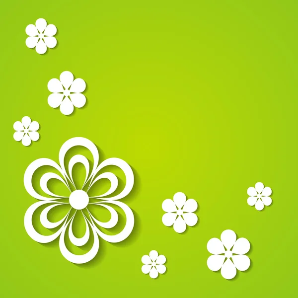 Fondo floral verde — Vector de stock