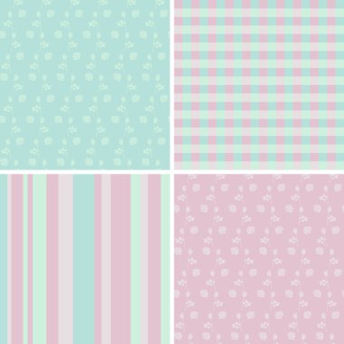4 pastel Dikişsiz desen