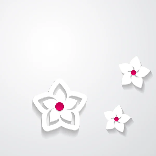 Fondo con flores de papel — Vector de stock