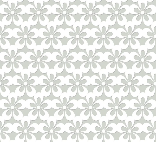 Lacy naadloze patroon met bloemen — Stockvector