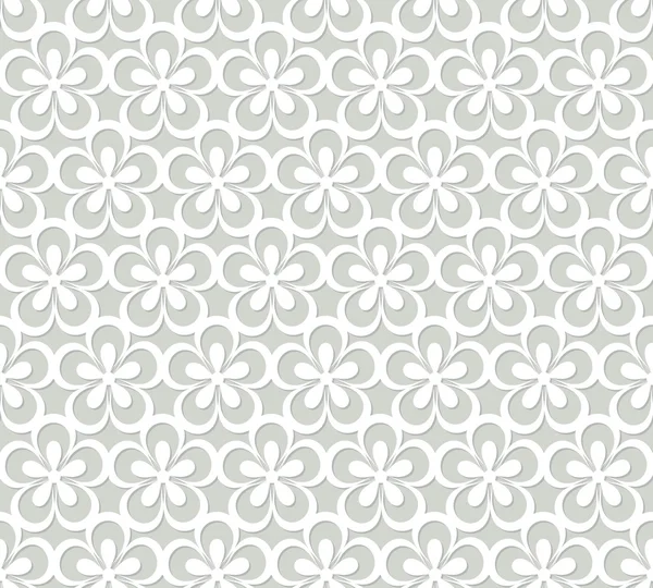 Patrón sin costura floral blanco — Vector de stock