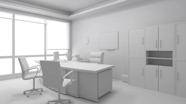 3D Representación interior de una oficina — Foto de Stock