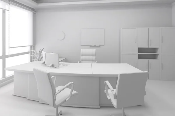3D Внутрішнє відображення офісу — стокове фото