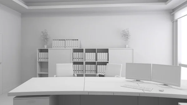 3D Interior rendering of an office — Stock Photo, Image