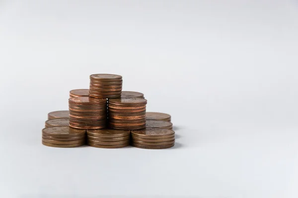 Pyramid made of coins. concept of business — Stock Photo, Image