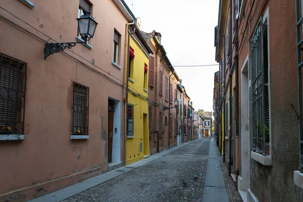 Pięknej architektury w centrum miasta Ferrara — Zdjęcie stockowe