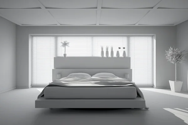 3D interior rendering of a modern bedroom — Stock Photo, Image