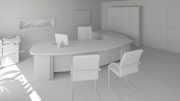 Representación interior 3D de una oficina moderna — Foto de Stock