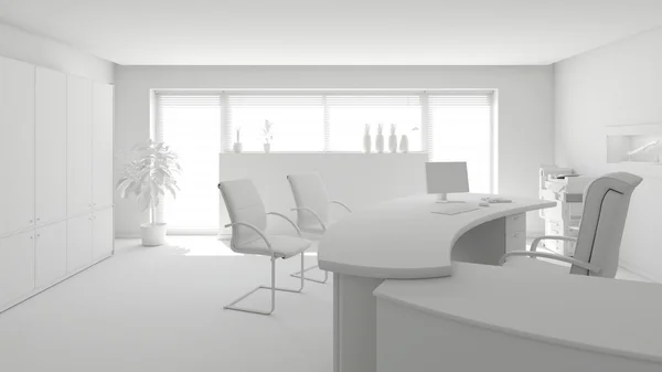 Rendu intérieur 3D d'un bureau moderne — Photo