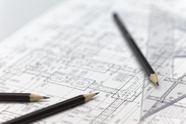 Kalem ile mimari arka plan