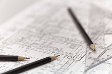 Kalem ile mimari arka plan