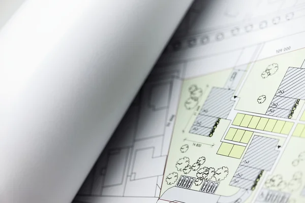 Blättern Sie durch die architektonische Mappe — Stockfoto