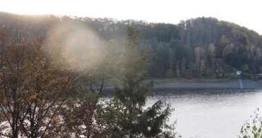 Kurak dönemlerde Siegerland 'daki baraj.