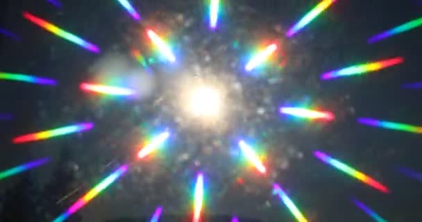 准直光源反映彩虹四面八方的颜色 — 图库视频影像