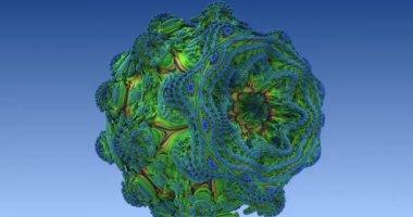 Hareket halindeki üç boyutlu fraktalların videoları