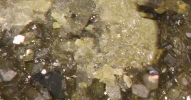 Epidote Augit Slikat Crystals — Stock Video