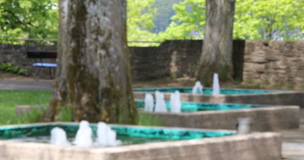 Fountain Water Fountains Splashing Pattering — Stock Video