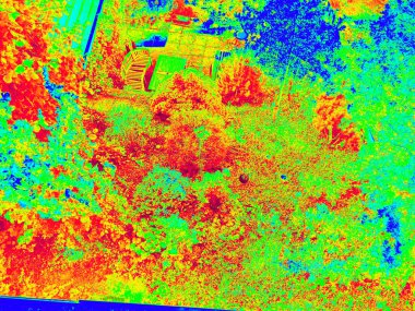 Kızılötesi ışıktaki sıcaklık farklılıklarının termal görüntü kayıtları