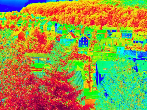 Thermal Image Recordings Temperature Differences Infrared Light — Stock Photo, Image