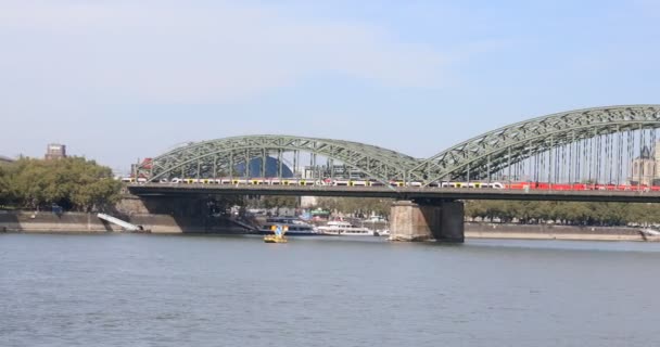 Ponte Arco Colónia Sobre Reno — Vídeo de Stock