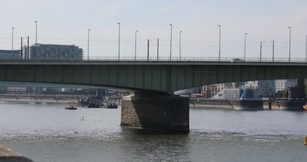 Jembatan Baja Rhine Cologne — Stok Video