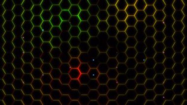 Renkli, güzel desenler ritmik ve titreşimli hareket eder.