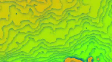 Renkli, güzel desenler ritmik ve titreşimli hareket eder.