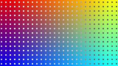 Renkli, güzel desenler müzik için ritmik ve titreşimli hareket eder.