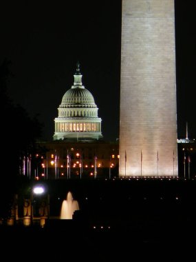 Washington DC 'deki Capitol & Washington anıtı