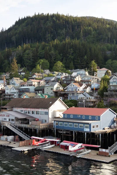 Staden Ketchikan Alaska Senvåren — Stockfoto