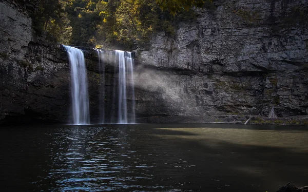 Cane Creek Valt Herfst Kreek Valt Staatspark Tennessee — Stockfoto