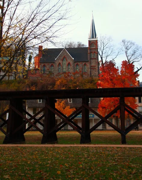 Harpers Ferry Západní Virginii Zobrazeno Během Podzimních Barev — Stock fotografie