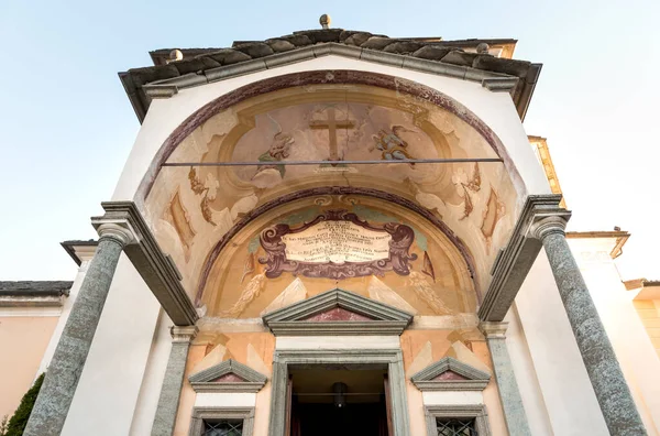 Szczegóły Sanktuarium Wejścia Krzyża Świętej Górze Kalwarii Wzgórzu Mattarella Domodossola — Zdjęcie stockowe