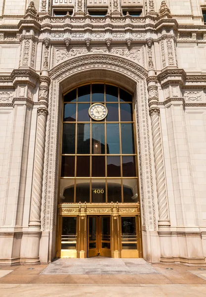 Wrigley Building Gold Είσοδος Πόρτα Στο Σικάγο Downtown Illinois Ηπα — Φωτογραφία Αρχείου