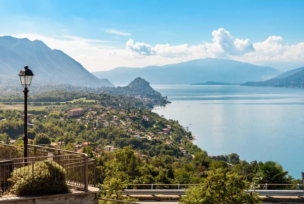 Paisaje Del Lago Mayor Por Belvedere Pasque Brezzo Bedero Provincia — Foto de Stock