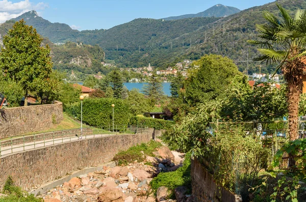 Brusimpiano Petit Village Bord Lac Lugano Dans Province Varèse Lombardie — Photo