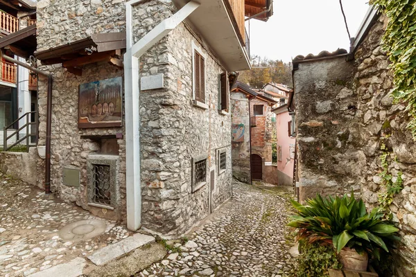 Ancient Street Painters Village Arcumeggia Province Varese Italy — Stock Photo, Image