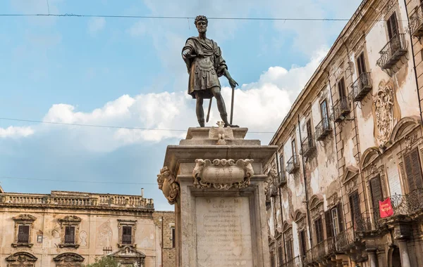 Estatua Carlos Monumento Palermo Situado Plaza Bologni Barrio Albergheria Sicilia — Foto de Stock