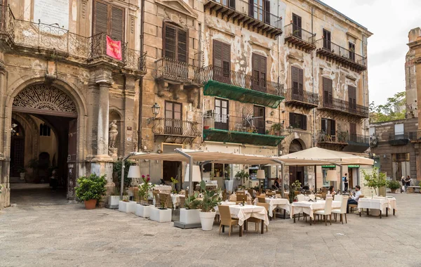 Palermo Sicilia Italia Octubre 2017 Plaza Bolonia Con Alliata Villafranca — Foto de Stock