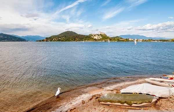 Arona, Lago Mayor, Piamonte, Italia — Foto de Stock