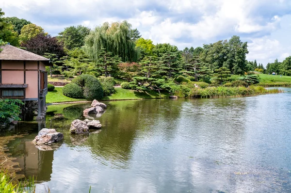 Obszar ogród japoński z Chicago Botanic Garden — Zdjęcie stockowe