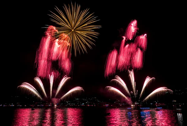 Multiple colorful fireworks — Stock Photo, Image