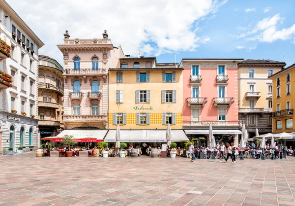 Piazza Riforma en Lugano — Foto de Stock