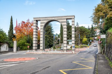 lake lugano üzerinde campione D'Italia Köyü.