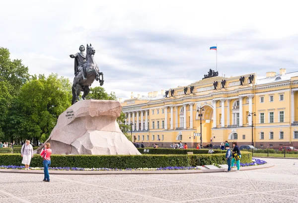 Der bronzene Reiter, Denkmal für Kaiser Peter i — Stockfoto