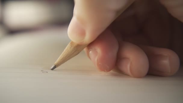 Egy Ceruza Eltörése Stresszírás Közben — Stock videók
